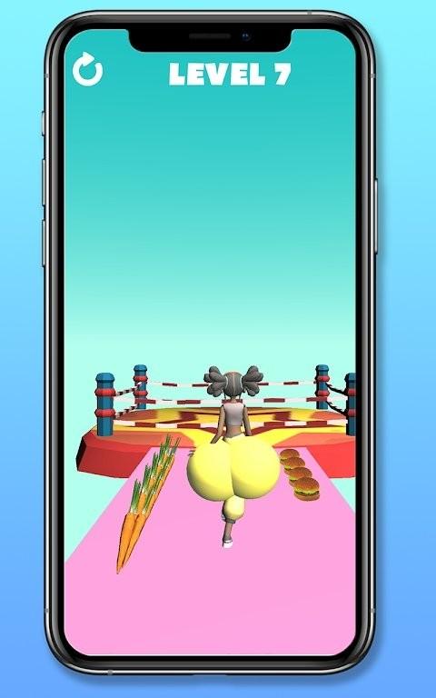 3d美食挑战赛最新版(bum booty run)下载,3d美食挑战赛,跑酷游戏,美食游戏